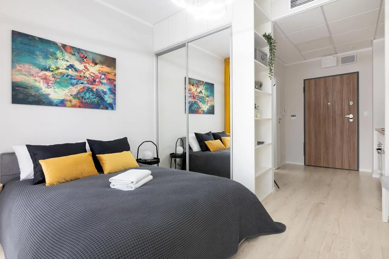 Yellow Sunset Studio Apartment Warsaw Poland